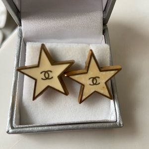 Chanel Enamel Star Earrings